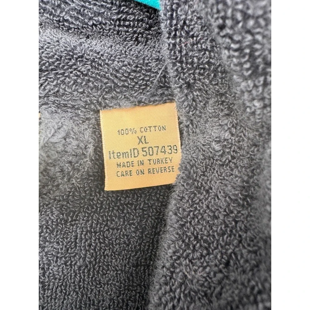 L.L. Bean Robe Mens XL Navy Blue EUC Terry Cloth Cotton Shawl Collar Belted